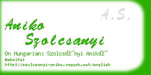 aniko szolcsanyi business card